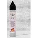 3D Glitter Pen 25ml/ Silver