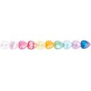 Heart Beads, Rainbow, 60 pcs, 9 x 8 x 4 mm