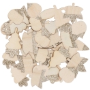 WOODEN confetti Leaf, 48pcs