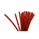 Chenille, thickness 9 mm, red 25pcs