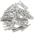 Mini Clothes peg 30x4mm 24pcs/ silver glitter