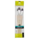 Brush Set 4pcs, brown Polyamid