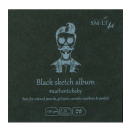 Black sketch pad Authentic Baby 9x9cm, 32sh