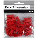 Mini Clothes peg 25x3mm 36pcs/ red